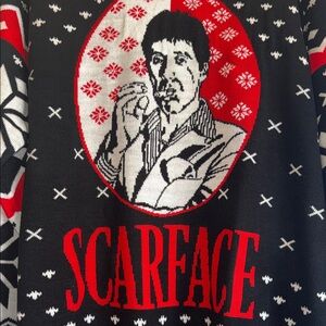 Scarface Black and Red Crewneck Sweater